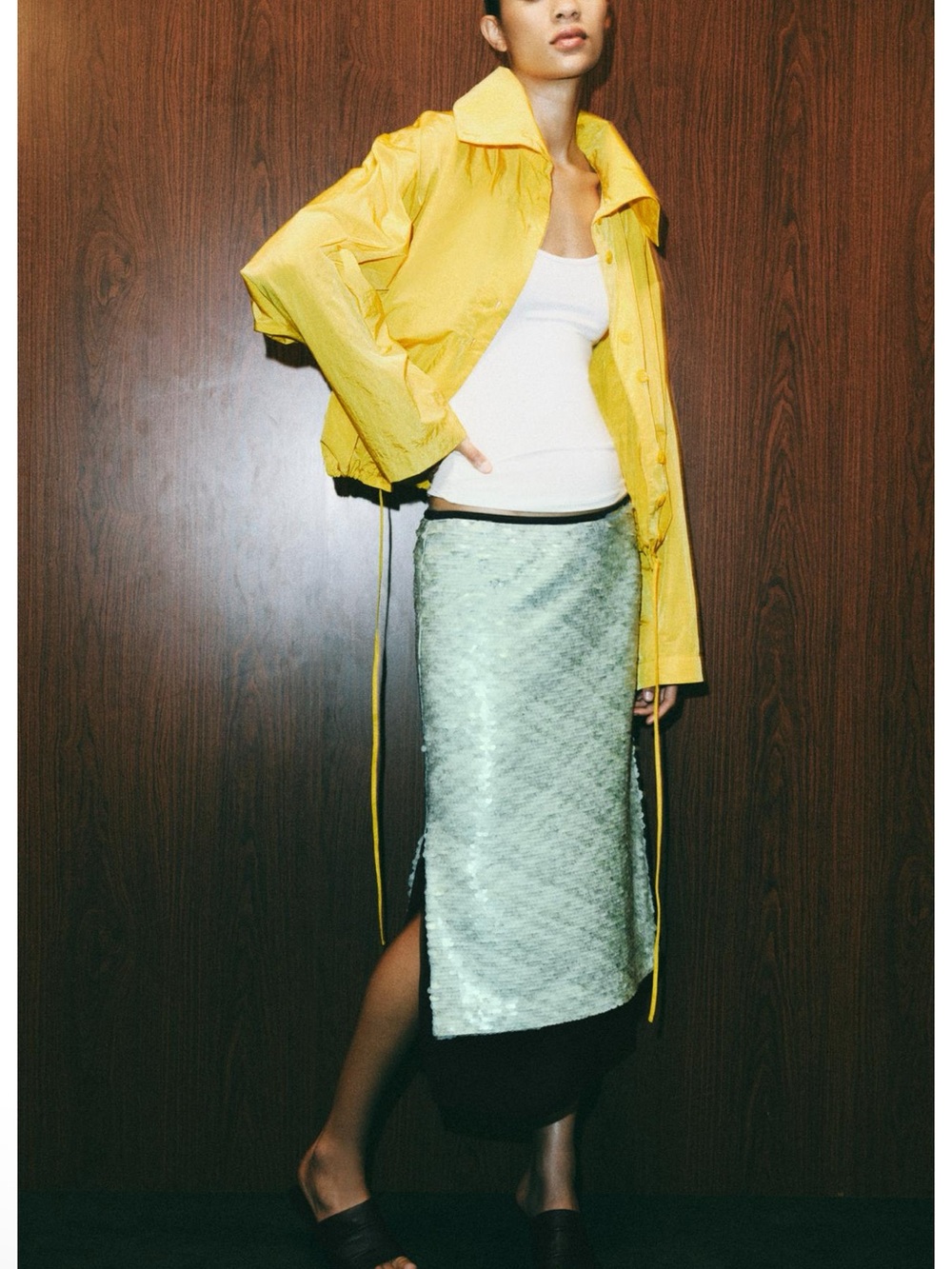 Zara ZW COLLECTION SEQUINED SKIRT